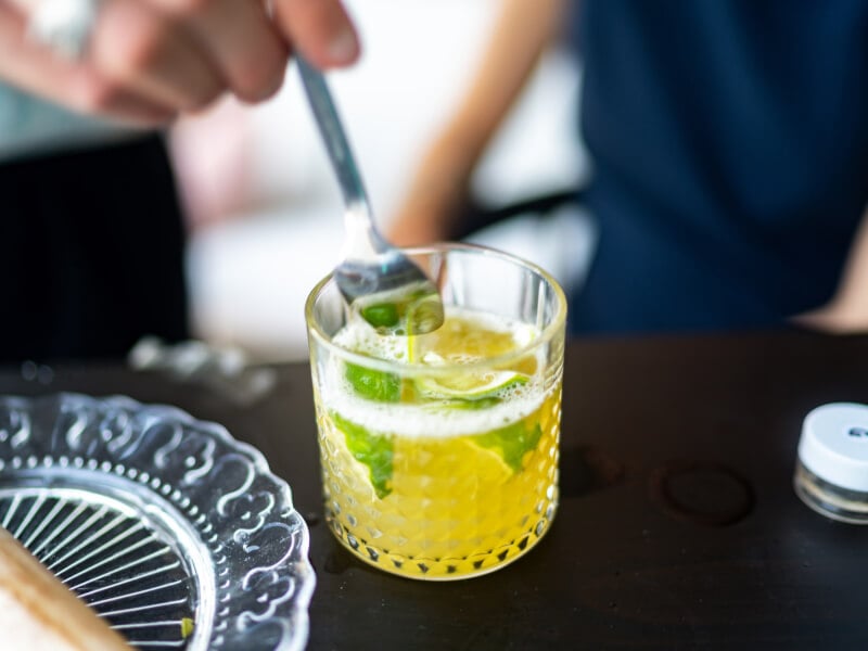 DIY cocktail made with cocktail kit